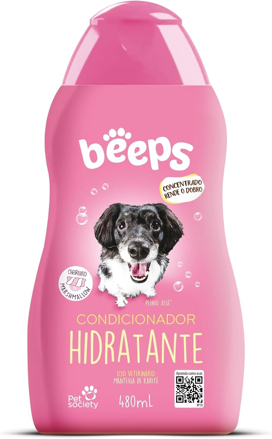 Frasco de 480 ml do Beeps Condicionador Hidratante para cães e gatos