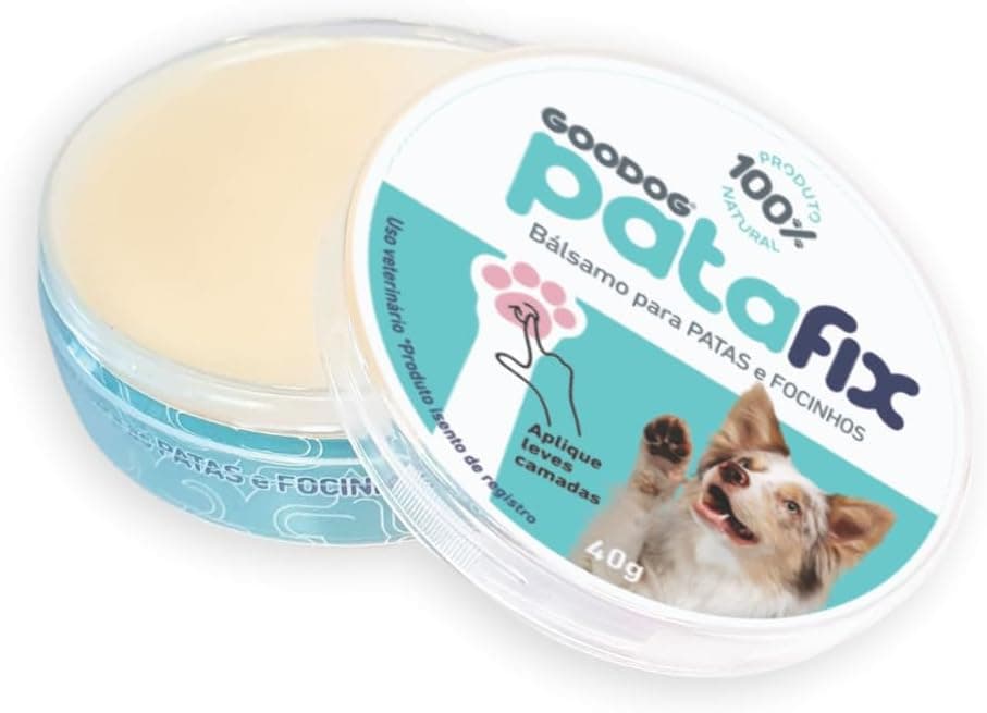 Embalagem do bálsamo hidratante Goodog para patas e focinhos, apresentação de 40 g